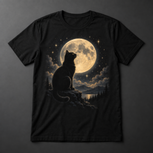 Black Cat Moon Tee